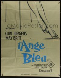 6b731 BLUE ANGEL French 1p '59 different Georges Kerfyster art of sexy May Britt's legs!