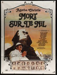 6b752 DEATH ON THE NILE French 1p '78 different art of Peter Ustinov by Sphinx + cast portraits!