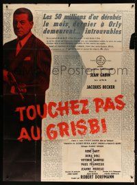 6b781 GRISBI French 1p '54 Jean Gabin's Touchez pas au grisbi, cool Sidjakov newspaper art!