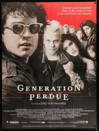 6b843 LOST BOYS French 1p '87 teen vampire Kiefer Sutherland, directed by Joel Schumacher!
