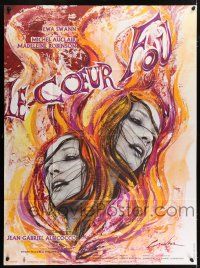 6b846 MAD HEART French 1p '70 great psychedelic art of Ewa Swann by Couradour & Bertrand!