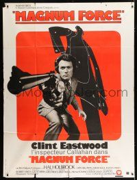 6b847 MAGNUM FORCE French 1p '74 Clint Eastwood is Dirty Harry pointing his huge gun!