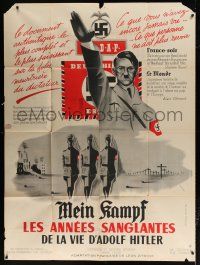 6b856 MEIN KAMPF French 1p '62 terrifying rise & ruin of Hitler's Reich from secret German files!