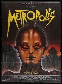 6b859 METROPOLIS French 1p R84 Fritz Lang classic, different robot art by Phillippe!