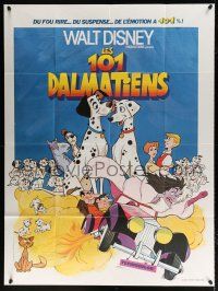 6b887 ONE HUNDRED & ONE DALMATIANS French 1p R73 most classic Walt Disney canine family cartoon!