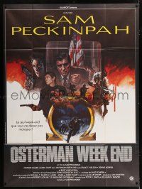 6b888 OSTERMAN WEEKEND French 1p '84 typical Sam Peckinpah, cool different montage art!