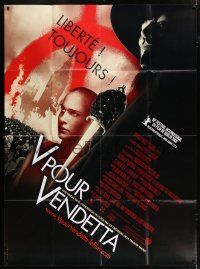 6b982 V FOR VENDETTA French 1p '05 Wachowski Bros, bald Natalie Portman, masked Hugo Weaving!