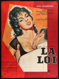 6b993 WHERE THE HOT WIND BLOWS French 1p '60 Jules Dassin's La Legge, art of sexy Lollobrigida!