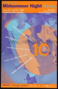 6b126 MIDSUMMER NIGHT SWING 14x22 music poster '99 outdoor dance music festival in New York!