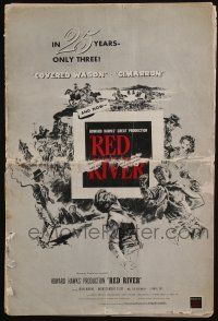 6b075 RED RIVER pressbook '48 John Wayne, Montgomery Clift, Howard Hawks classic!