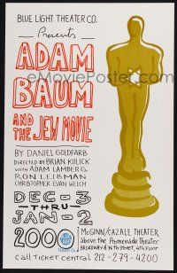 6b099 ADAM BAUM & THE JEW MOVIE stage play WC '00 art of Oscar statuette holding Jewish star!