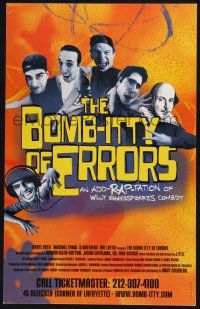 6b104 BOMB-ITTY OF ERRORS stage play WC '99 an add-rap-tation of Willy Shakespeare's comedy!