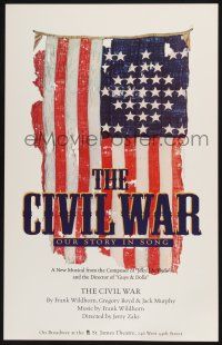 6b110 CIVIL WAR stage play WC '99 cool image of tattered American flag, our story in song!