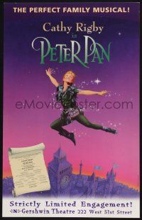6b135 PETER PAN stage play WC '99 Cathy Rigby in the title role, James M. Barrie play!