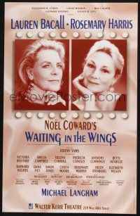 6b156 WAITING IN THE WINGS stage play WC '99 Lauren Bacall in the play by Noel Coward!