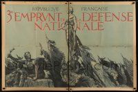 6b670 3E EMPRUNT DE LA DEFENSE NATIONALE 32x47 French WWI war poster '17 Lelong art!