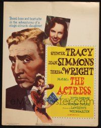 6b169 ACTRESS WC '53 sexy Jean Simmons, huge close-up of Spencer Tracy, Teresa Wright