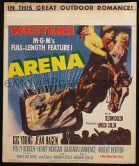 6b195 ARENA 3D WC '53 cool 3-D art of cowboy riding off the screen, 1001 outdoor thrills!