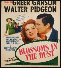 6b224 BLOSSOMS IN THE DUST WC R50 fighting lady Greer Garson, Walter Pidgeon!