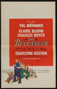 6b236 BUCCANEER WC '58 Yul Brynner, Charlton Heston, directed by Anthony Quinn!