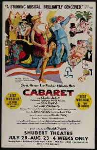 6b106 CABARET stage play WC '66 Tony Award winning musical, great Morrow art!