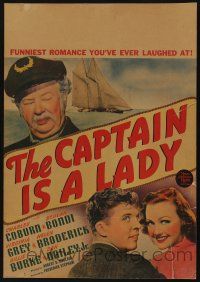 6b244 CAPTAIN IS A LADY WC '40 Charles Coburn, Beulah Bondi, Virginia Grey, funniest romance ever!