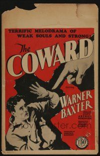 6b268 COWARD WC '27 Warner Baxter is beaten, but returns to vanquish his rival, lost film!
