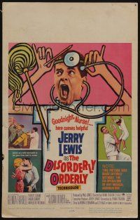 6b283 DISORDERLY ORDERLY WC '65 artwork of wackiest hospital nurse Jerry Lewis!