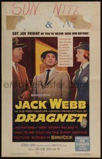 6b287 DRAGNET WC '54 Jack Webb as detective Joe Friday as you've never seen him before!