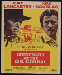 6b341 GUNFIGHT AT THE O.K. CORRAL WC '57 Burt Lancaster, Kirk Douglas, directed by John Sturges!