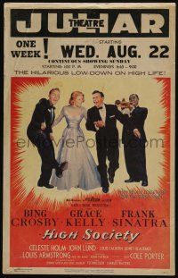6b353 HIGH SOCIETY WC '56 Frank Sinatra, Bing Crosby, Grace Kelly & Louis Armstrong!