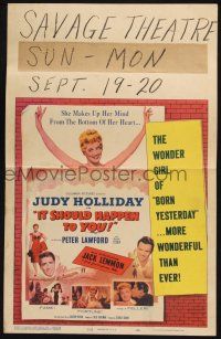6b373 IT SHOULD HAPPEN TO YOU WC '54 Judy Holliday, Peter Lawford, Jack Lemmon in his first role!