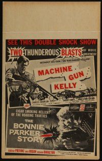 6b418 MACHINE GUN KELLY/BONNIE PARKER STORY Benton WC '58 two thunderous blasts of movie greatness!
