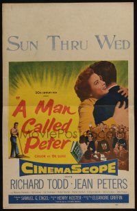 6b424 MAN CALLED PETER WC '55 Richard Todd & Jean Peters make your heart sing with joy!
