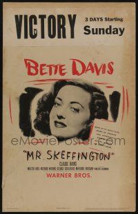 6b441 MR. SKEFFINGTON WC '44 Bette Davis, Rains, a woman is beautiful only when she is loved!