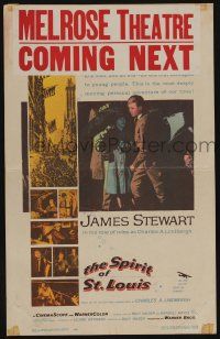 6b560 SPIRIT OF ST. LOUIS WC '57 James Stewart as aviator Charles Lindbergh, Billy Wilder