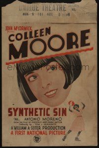 6b584 SYNTHETIC SIN WC '29 art of pretty small town actress Colleen Moore & in blackface!
