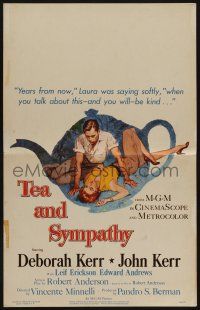 6b592 TEA & SYMPATHY WC '56 great artwork of Deborah Kerr & John Kerr by Gale, classic tagline!