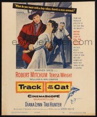 6b614 TRACK OF THE CAT WC '54 Robert Mitchum & Teresa Wright in a startling love story!
