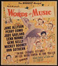 6b657 WORDS & MUSIC WC '49 Judy Garland, Lena Horne & musical all-stars, Rodgers & Hart bio!