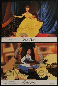 6b685 BEAUTY & THE BEAST 12 French LCs '92 Walt Disney cartoon classic, wonderful images!