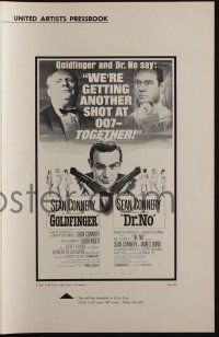 6b040 GOLDFINGER/DR. NO pressbook '66 Sean Connery is the extraordinary gentleman spy James Bond!