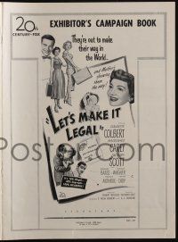 6b005 LET'S MAKE IT LEGAL pressbook '51 who cares if it's legal as long as it's Marilyn Monroe!