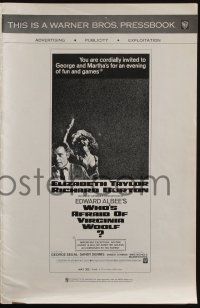 6b094 WHO'S AFRAID OF VIRGINIA WOOLF pressbook '66 Elizabeth Taylor, Richard Burton, Mike Nichols