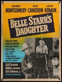 6c189 BELLE STARR'S DAUGHTER 30x40 R55 female outlaw Ruth Roman, George Montgomery, Rod Cameron!