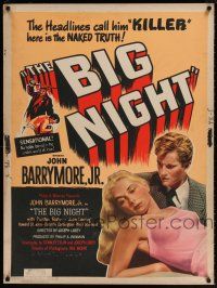 6c192 BIG NIGHT 30x40 '51 John Drew Barrymore found love, hate & murder, Joseph Losey film noir!