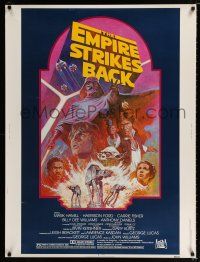 6c228 EMPIRE STRIKES BACK 30x40 R82 George Lucas sci-fi classic, cool artwork by Tom Jung!