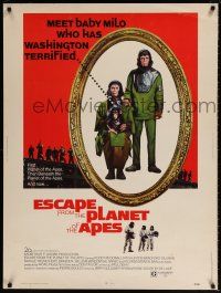 6c232 ESCAPE FROM THE PLANET OF THE APES 30x40 '71 meet Baby Milo who has Washington terrified!
