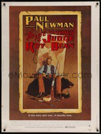 6c272 LIFE & TIMES OF JUDGE ROY BEAN 30x40 '72 John Huston, art of Paul Newman by Richard Amsel!