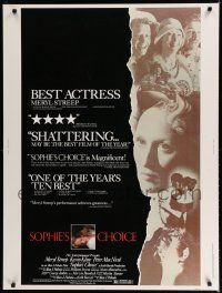 6c326 SOPHIE'S CHOICE 30x40 '82 Alan J. Pakula directed, Meryl Streep, Kevin Kline, Peter MacNicol
